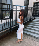 Roses Are White Midi Dress