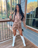 Fall My Way Satin Romper