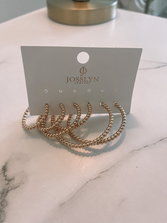 Beaded Hoop Trio Set