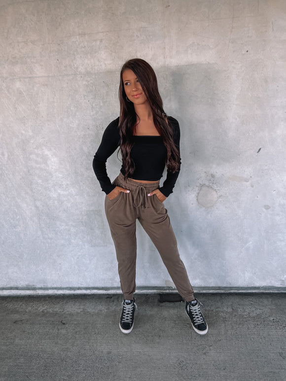 Cool To Be Casual Joggers - Mocha