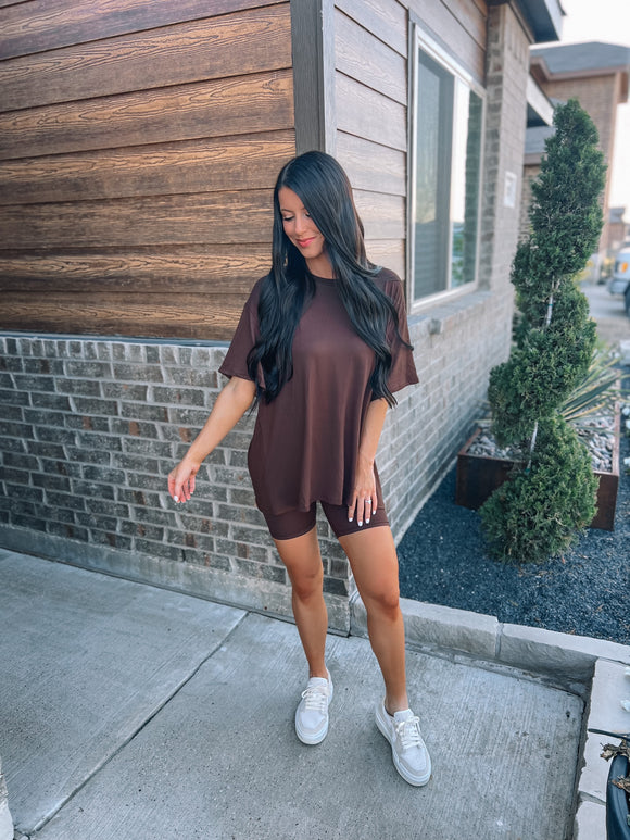 Coffee Run Biker Short Set