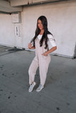 Did Someone Say Dupe Jumpsuit - Oatmeal