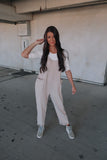 Did Someone Say Dupe Jumpsuit - Oatmeal
