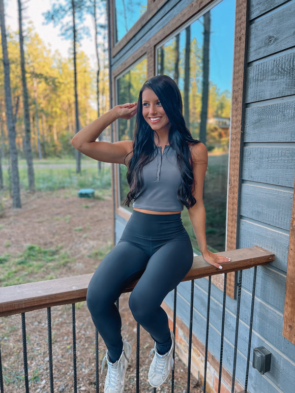 Running Through My Mind Button Up Top