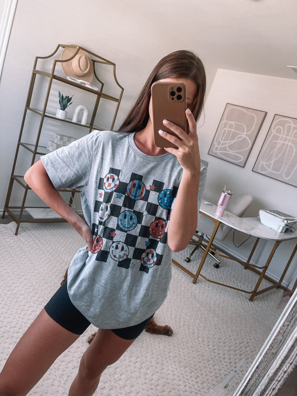 Smiley Face America Tee