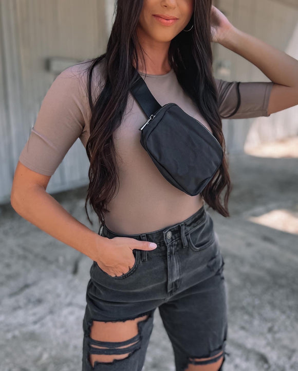 Belt Bag - Black Camo Print