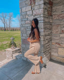 Coastal Cutie Pant Set - Beige