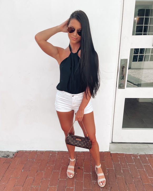 She Means Business Halter Bodysuit