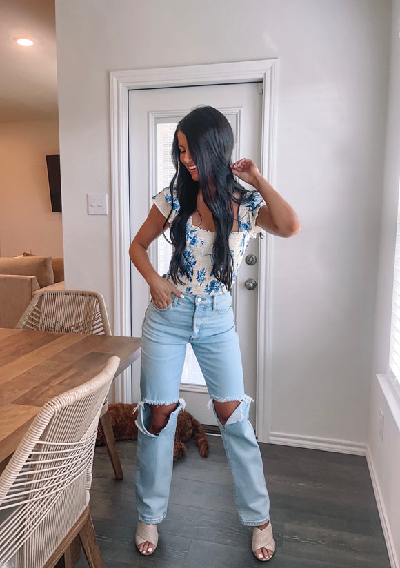 Floral For You Smocked Top