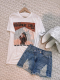 Cross Over Denim Shorts