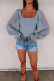 Make A Statement Bodysuit - Periwinkle